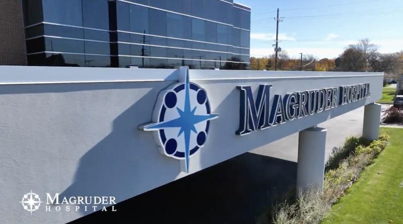 outdoor entrance to Magruder Hospital