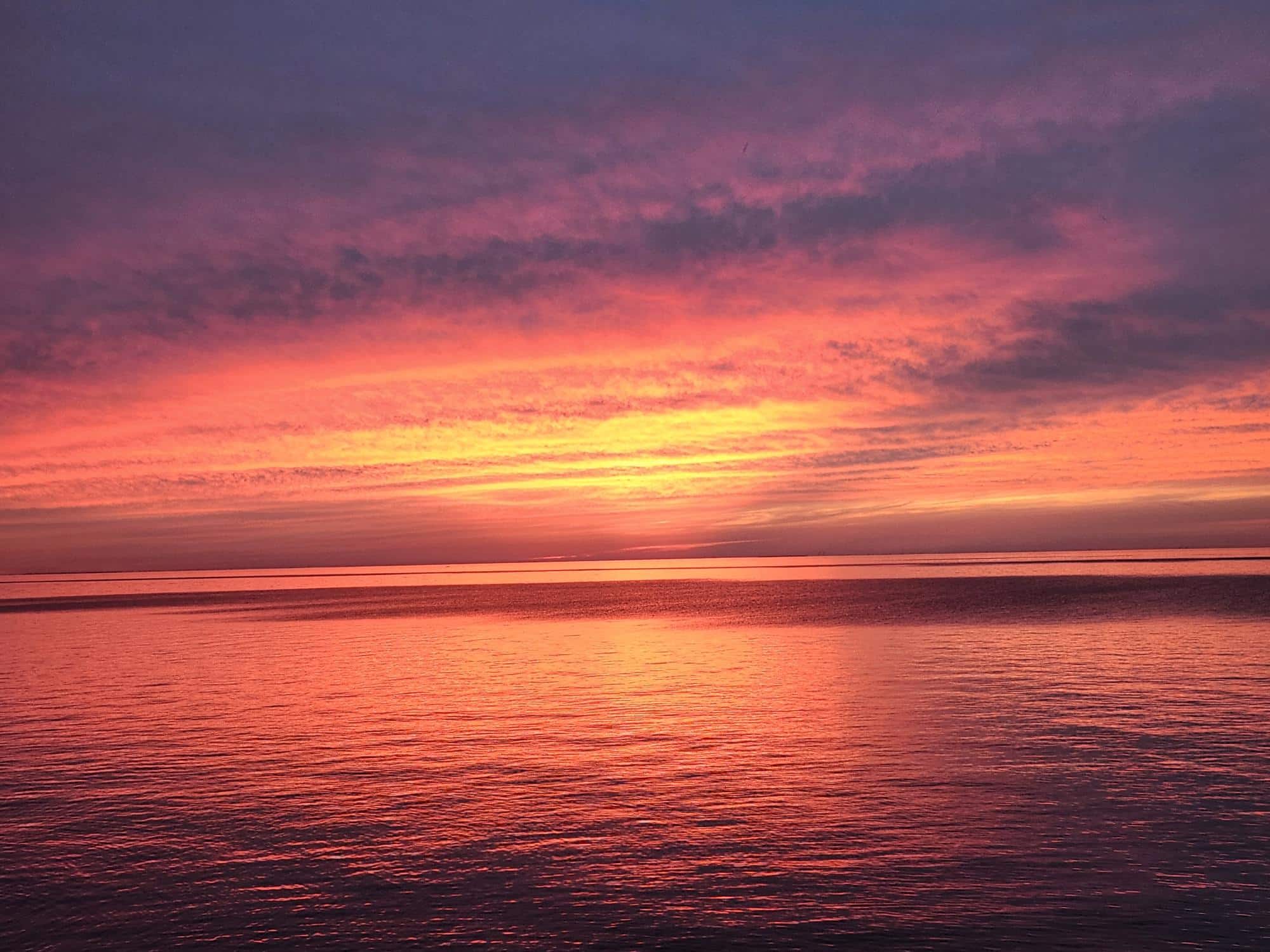 sunset over the lake
